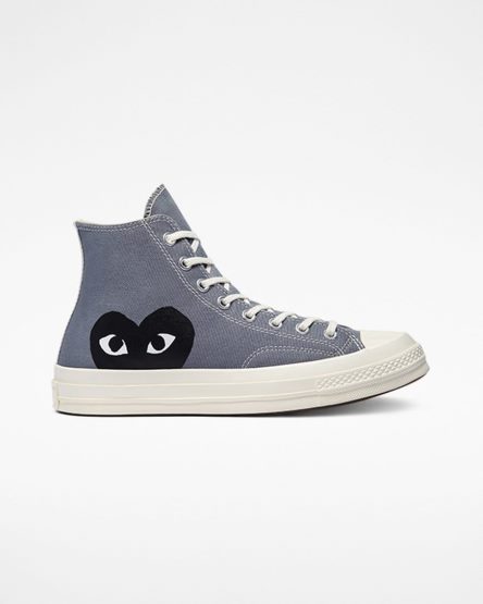 Pánské Boty Vysoké Converse x Comme des Garçons PLAY Chuck 70 Šedé Černé | CZ J31WI43